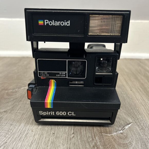 Polaroid 600 CL Spirit Instant Film Camera Vintage 90s Rainbow Design UNTESTED - Picture 1 of 7
